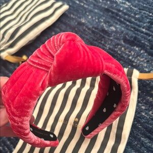 Lele Sadoughi Pink Velvet Headband